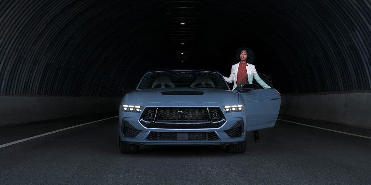 2024 Ford Mustang Exterior Head On In Tunnel